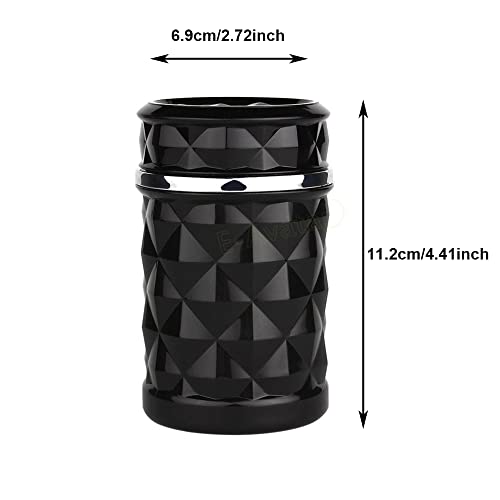 Image of Car Ashtray Smokeless Vehicle Ash Auto Car Ashtray with Lid & Blue LED Light Indicator for Car Cup Holder&Home&Office