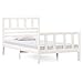 vidaXL Rama łóżka, biała, lite drewno, 90x190 cm, pojedyncza