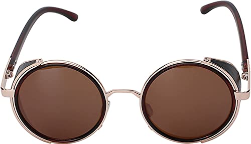 Image of OWL Steampunk Vintage Retro Round Circle Gothic Hippie Colored Plastic Frame Sunglasses Colored Lens