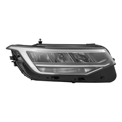 KIOMGLE Front LED Headlight Right Side for 2022-2024 Volkswagen Tiguan S/SE w/o AFS Model Projector Driver & Passenger Head Lights Direct Replacement Headlamps Assy Set Assembly (Passenger Side)