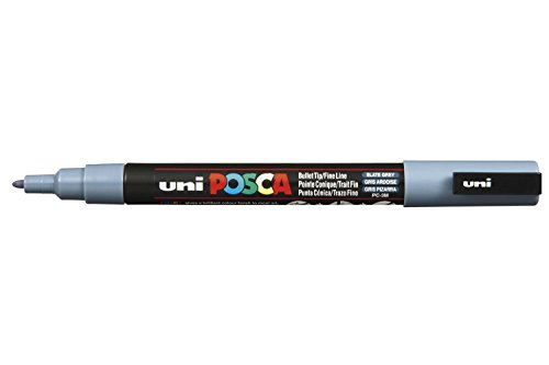 Marqueur Posca pointe fine gris ardoise : lot de 12 feutres indispensables