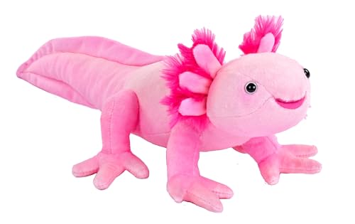 wild republic cuddlekins mini axolotl stuffed animal 8 inches plush toy fill is spun recycled water bottles
