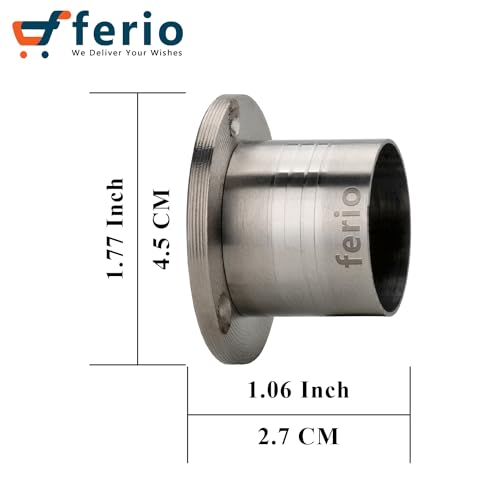 Image of Ferio Wall to Wall Curtain Bracket Set of 4 for 1 Inch Curtain Rod /Curtain Rod Holders /Stainless Steel Curtain Accessories for Window Curtains and Door Curtains (Stainless Steel, Pack of 4)