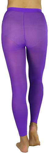 Image of ToBeInStyle Women's Opaque Ankle Long Nylon Footless Fun Tights Pantyhose