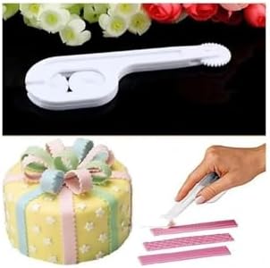 Tinky Winky Şeker Hamuru Ruleti ve Şeker Hamuru Ütüsü Pastacılık Seti 2li Pasta Dekor Marzipan Seti Beyaz - Görsel 2