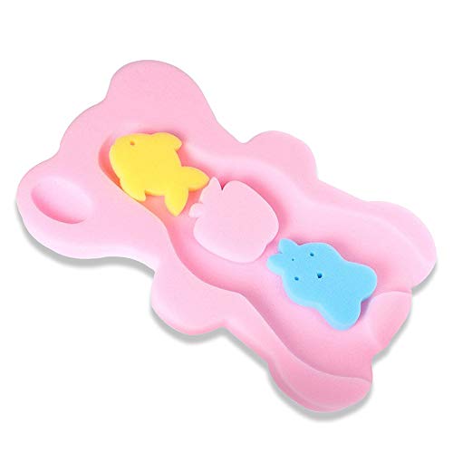 UNAOIWN Baby Bath Sponge Cojín de baño infantil Cómodo tapete de baño antibacteriano y antideslizante(rosa) thumbnail