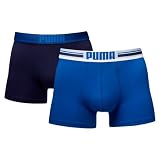 PUMA Men Everyday Placed Logo Boxers, Ropa interior Hombre, Azul (Blue), M