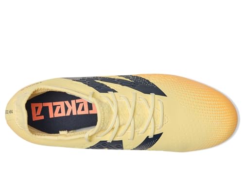 New Balance Unisex Tekela Magique FG V4+ Soccer Shoe, Parchment/Clementine/Hot Mango, 8 Wide US Men