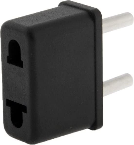 Image of [Pack of 2] EU Male to US Female Plug Adapter Converter, Europe Round Pin to USA Flat Socket Travel Power Plug Adapter, Universal AC Power Converter