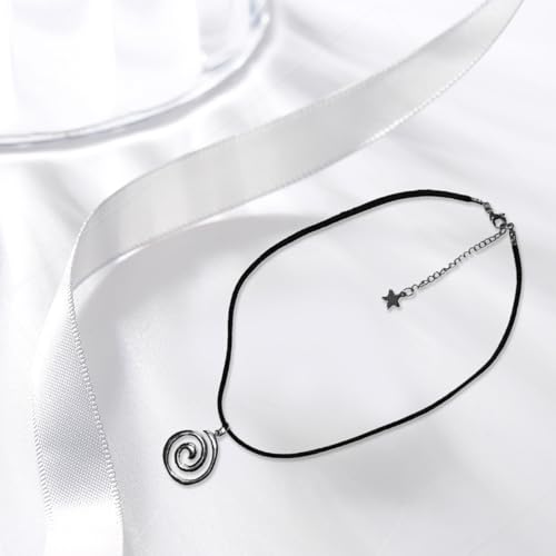 Y2K Swirl Pendant Necklace for Women Emo Necklace Fairy Grunge Necklace Jewelry Gifts for Women3