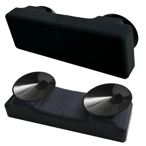 Silicone Skin + Holders for The New Rectangular EZ Pass with Interlocking Strips (NJ, PA...) - Includes Strong Suction Cups for an All-Black Look Without Adhesive on Your Windshield