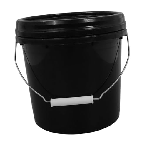 NOLITOY 5l Plastic Bucket Handle Leakproof Lid for Water Oil Milk Storage Multi-Purpose Kitchen Waste Bin Laundry
