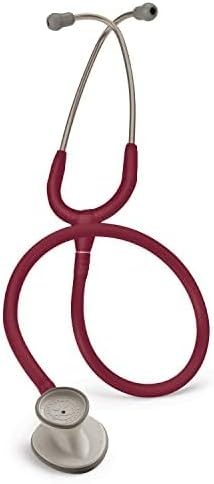 3M Littman 2451 Stethoscope ENGRAVING | Engrave your name or initials on the Littman stethoscope | Lightweight II S.E., Teardrop-shaped chestpiece, Burgundy Tube, 28 inch
