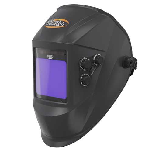 VORITO Welding Helmet Auto Darkening Welding Hood,1/1/1/2 Optical Clarity， Large Viewing Screen,True Color Solar Powered ，4 Arc Sensor Wide Shade 4/5-9/9-13 Welding Mask with for TIG MIG ARC