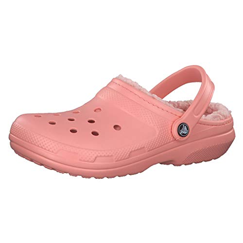 red furry crocs