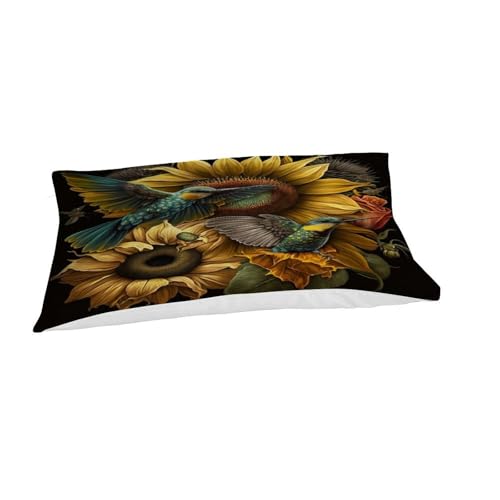 Housse de couette retro floral ensemble literie 135x200 fleurs - 7