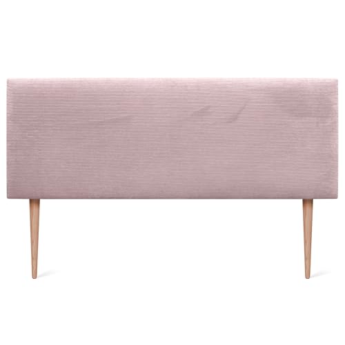 DHOME Cabecero de Pana Liso con Patas Alta