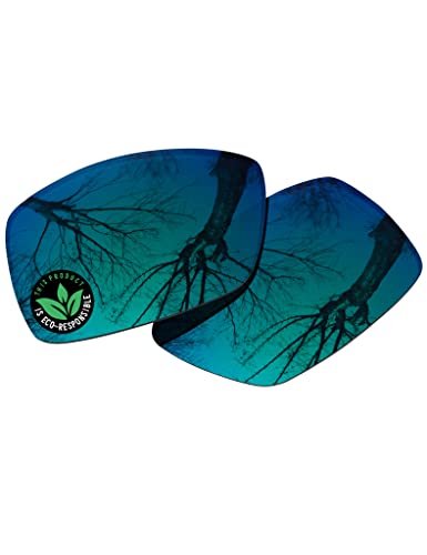 Raydi Polycarbonate Replacement Lenses for RayBan Liteforce RB4179 62mm Square Sunglasses - Emerald Green Mirror - Polarized