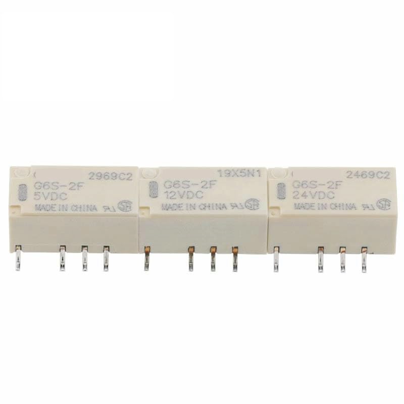 Relais de signal G6S-2F-5VDC micromodule 8 broches 2A compatible G6S-2F-24VDC pour PCB