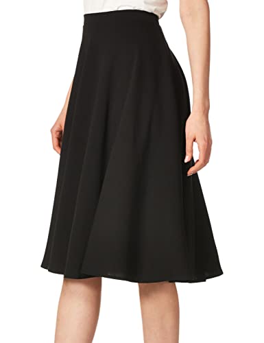 Star Vixen Women's Plus-Size Midi Full Skater Skirt, Black, 1X3