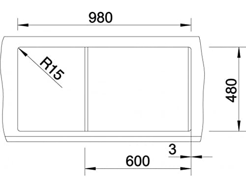 Évier BLANCO METRA XL 6 S évier rectangulaire SILGRANIT gris