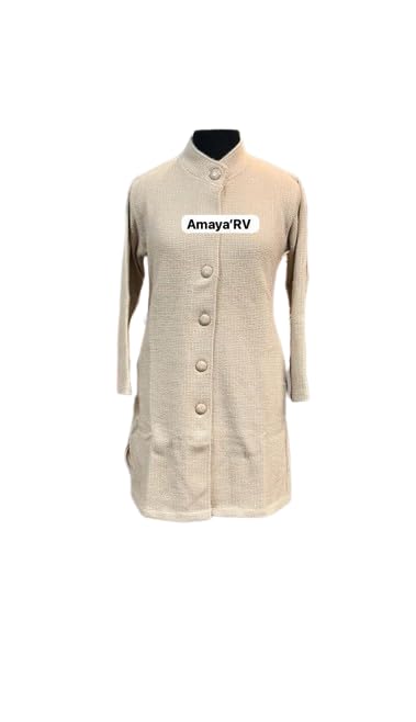amaya'rv Women's Winterwear Woolen Long Coat with Pocket-picture-49