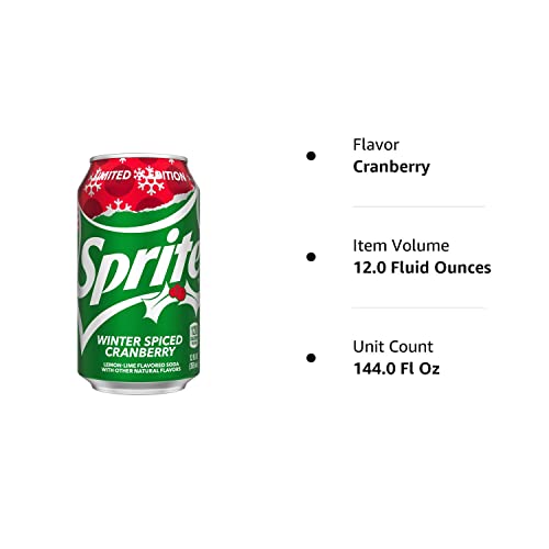 Sprite Cranberry Lemon-Lime Soda - 12 Fl Oz Cans - 12Pk #TOP1