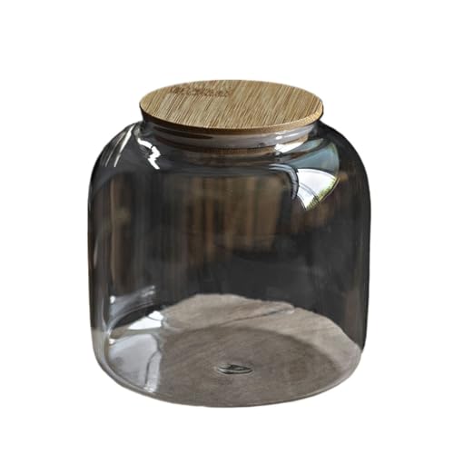 AZZAZETES Recipientes Herméticos para Té Suelto Lata de té de Cristal de Nube, Lata de té Simple portátil, Lata de té a Prueba de Humedad for el hogar Recipientes para Alimentos en Tarro Sellado(B)