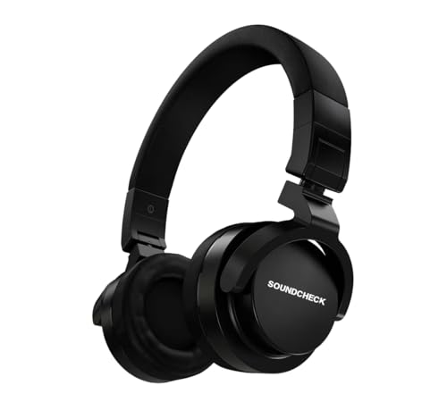 Jensen Soundcheck Street Kopfhörer - On-Ear, Faltbar, Kabelgebunden, Leichtgewicht, Kompakt und Robust, Plug & Play, Schwarz