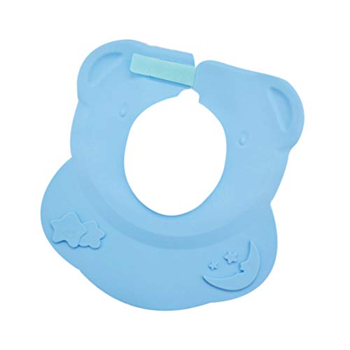 Boné de chá de bebê EXCEART com viseira de silicone e protetor de orelha ajustável touca de chuveiro