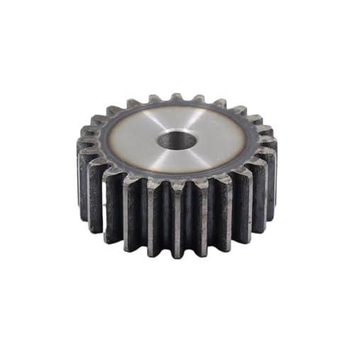 Bevel Gear Pinion Hardware Mechanical 8mm 1.5 Mod Spur Gear 19T 20T 21T 22T 23T 24T 25T Teeth Straight Metal Pinion Tooth Surface Quenched Steel for CNC Rack(24Teeth)