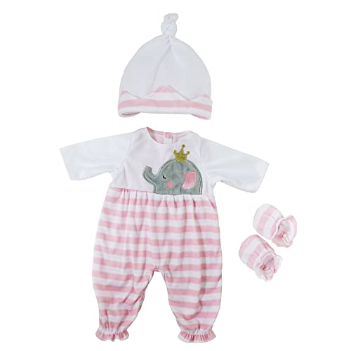JC Toys - Conjunto de roupa de pulso de 36 a 40 cm, pelo comprido e acessórios, rosa e branco, Outfit Extra, desenhado em Espanha por Beringguer, 2 anos