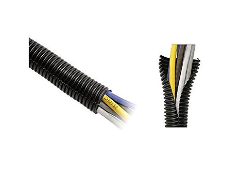 Wire Loom Black 20' Feet 1/2" Split Tubing Hose Cover Auto Home Marine #TOP4