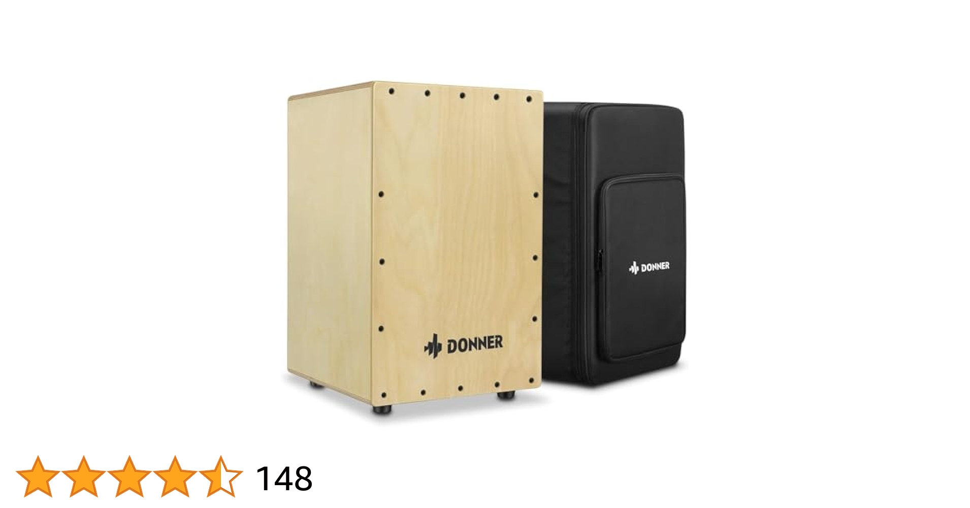 【美品】Donner カホン バッグ付き DCD-1 打楽器 パーカッション DCD-1 カホン 木製 打楽器 ギター弦内蔵 バッグ付 軽量