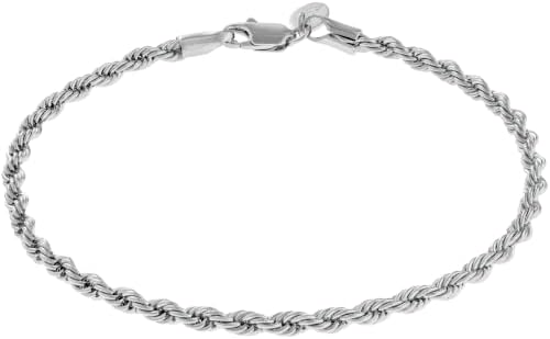 LIFETIME JEWELRY 4mm Rope Chain Bracelet 24k Real Gold Plated for Women and Men