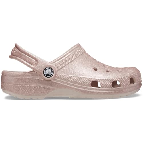 Image of Crocs Kids Classic Glitter Clogs, Quartz Glitter, 4 Toddler