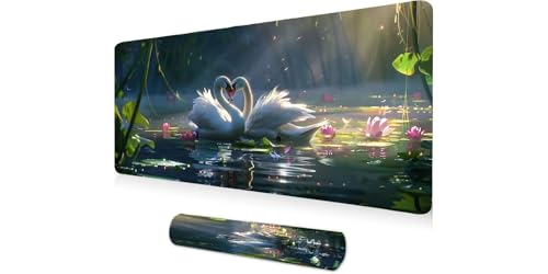 Tapis de souris XXL cygne idée cadeau originale pour sublimer un espace de travail
