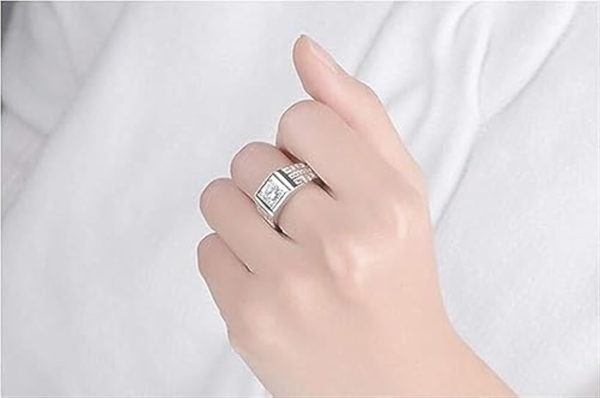 Stylish American Diamond Adjustable Ring, Men's Proposal Design