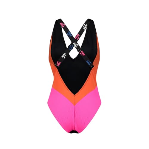 PUMA - Puma Maillot de Bain One Piece pour Femme Noir Combo Taille M, Noir Combo, M