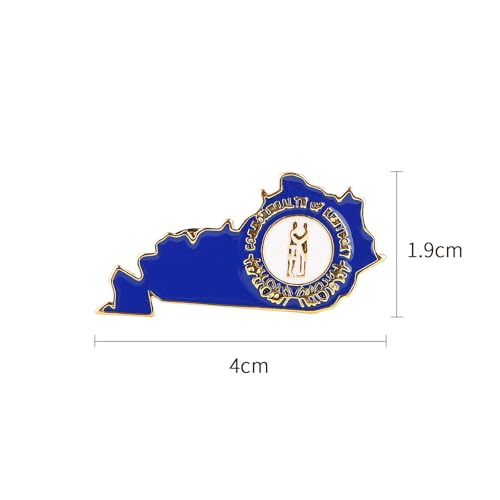 Image of State Shaped Map Lapel Metal Pin Enamel Brooch Keepsake Beautifully Designed for Backpack Hat