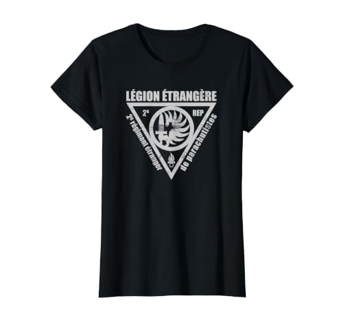 French Foreign Legion Paratrooper T Shirt - 2 Rep T-Shirt, Women, Black, Medium
