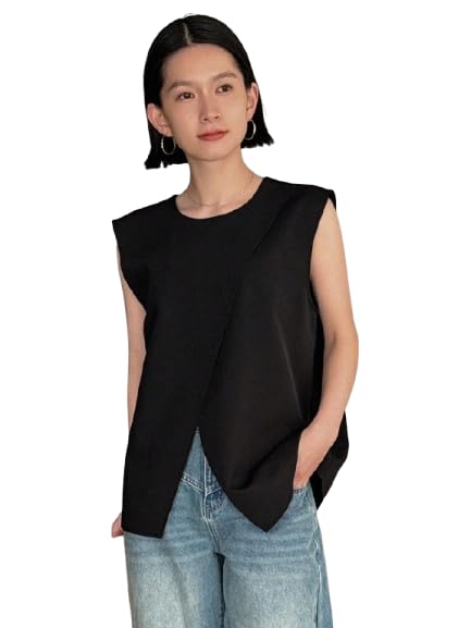 zilcon Women'sSummer Tank Tops Crew Neck Cotton Tunic Tank Top-picture-37