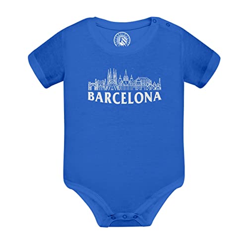 Fabulous Body Bébé Manche Courte Bleu Barcelona Minimalist Espagne Barcelone Voyage