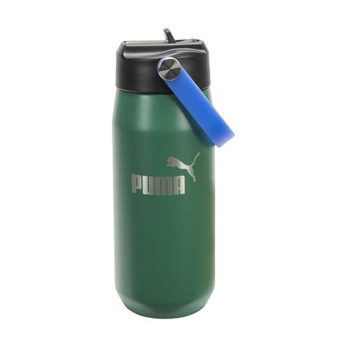 Image of PUMA unisex-adult 18oz Insulated Stainless Steel Water Bottle With Straw & Carry Handle