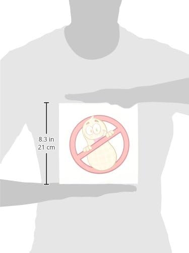3dRose Cute Peanut Allergy 8x8 Iron on Heat Transfer for White Material image 4