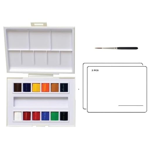 Caja de pintura de acuarela plástica Sennelier,MADE IN FRANCE