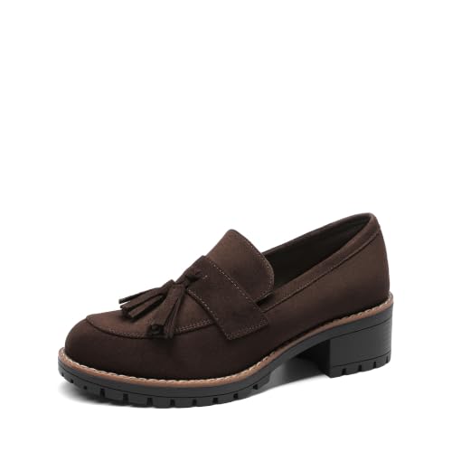 Image of DREAM PAIRS Women's Chunky Loafers Business Casual Shoes