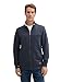 TOM TAILOR Herren Sweatjacke mit Stehkragen, 19024 - Sky Captain Blue White Melange, L