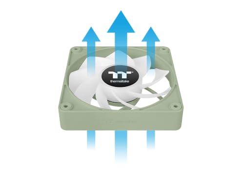 Thermaltake CT120 EX Reverse ARGB Sync | 120mm | Pack de 3 | Connexion en série magnétique MagForce 2.0 | PWM 500-2000 tr/min | 9 LED |Synchronisation carte mère 5V |Roulement hydraulique |Vert matcha