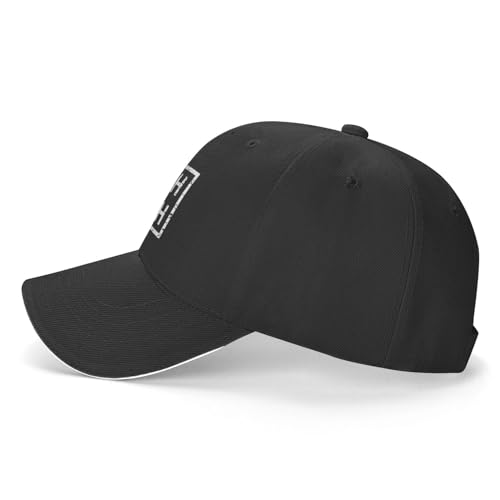 Gorra de béisbol ajustable unisex color negro miniatura 3